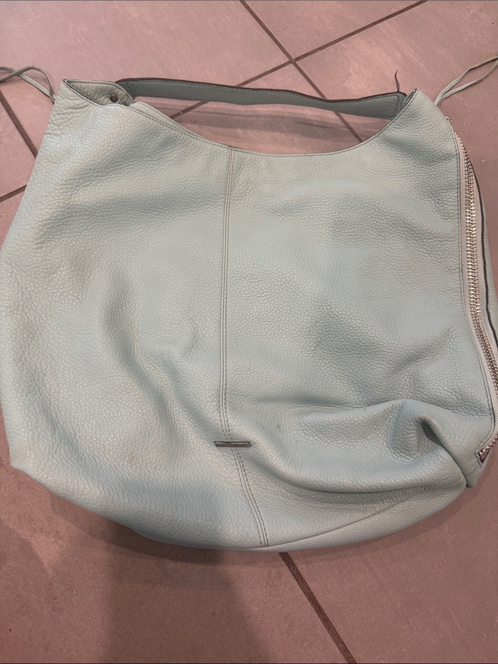 Rebecca Minkoff Light Blue Pebbled Leather Shoulder Bag